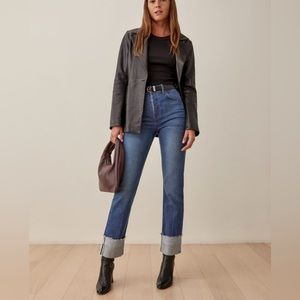 Cynthia Cuffed High Rise Straight Jeans
